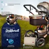 Kiduku Passeggino Combinato 3 in 1 Beige/Marrone Anteprima dell’immagine prodotto 15