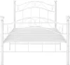vidaXL Bett Weiß Metall 90x200 cm Produktbild-Vorschau 2