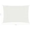vidaXL Voile d'ombrage 160 g/m² blanc 6x8 m HDPE Voir les images du produit 13