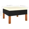 7-tlg. Garten-Lounge-Set Poly Rattan Eukalyptusholz Schwarz Produktbild-Vorschau 9