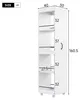 okwish hohes Sideboard mit vier Ablagefächern und Produktbild-Vorschau 4