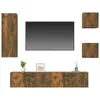 The Living Store 5-tlg. TV-Schrank-Set Räuchereiche Produktbild-Vorschau 4