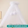 Alavya Home Baldacchino in tulle (poliestere) con pompon - Anteprima dell’immagine prodotto 6