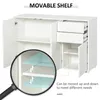 HOMCOM Buffet meuble de rangement 2 tiroirs coulissants 3 Voir les images du produit 3