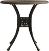 A bronze-colored garden table with an ornate design on a white background. Náhled obrázku produktu