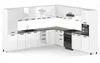 ULWEHOME | Eckküche 580 cm Weiß Hochglanz, Küchenmöbel-Set Produktbild-Vorschau 2