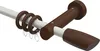Interdeco Gardinenstange / Vorhangstange Weiß / Nussbaum Produktbild-Vorschau 1