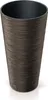 A tall, textured planter pot with a dark interior, shown against a white background. Anteprima dell’immagine prodotto