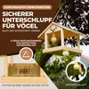 Vogelhaus aus Holz wetterfest mit durchdachtem Dach und Wasserablauf für trockene Futterstelle Produktbild-Vorschau