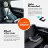 A collage of images showing a child in a car seat, marketing text, and a close-up of the car seat. Náhľad obrázku produktu