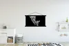 MuchoWow® Textilposter Porträt - Giraffe - Tiere - Schwarz Produktbild-Vorschau 2