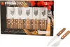 A product box containing a set of steak cutlery, with two individual pieces of cutlery shown to the right of the box. Produktbild-Vorschau