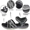 GRITION Damen Sommerschuhe Sandalen Schwarz Größe 37 Produktbild-Vorschau 2
