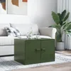Design Couchtisch Olivgrün 67x50x44 cm Stahl, Couchtische Produktbild-Vorschau 3