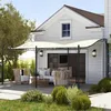 Outsunny Anbaupavillon Pergola mit Dach Wasserabweisend Produktbild-Vorschau 2