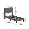A diagram of a bed frame with dimensions indicated by lines and text. Produktbild-Vorschau