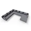 A dark gray sectional outdoor sofa set on a white background. Podgląd zdjęcia produktu