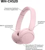 Sony WH-CH520 Bluetooth On-Ear-Kopfhörer BT 5.2, Pink EU Produktbild-Vorschau 16