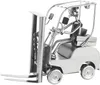 A metal figurine of a forklift with a driver, presented against a white background. Podgląd zdjęcia produktu
