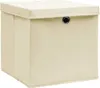 A single cream-colored storage box with a lid. Náhled obrázku produktu
