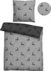 Biberna Wendebettwäsche grau 1x 135x200 cm + 1x 80x80 cm Produktbild-Vorschau 5