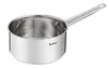 A stainless steel saucepan with a handle, shown against a white background. Náhled obrázku produktu