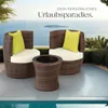 tectake® Aluminium Rattan Sitzgruppe Nizza wetterfest und Produktbild-Vorschau 8
