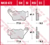 TRW Bremsbelagsatz EC MCB672EC Pegaso 650 VD BX449 Cross  Produktbild-Vorschau 1
