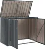 vidaXL Coffre de jardin noir 151,5 x 82 x 110,5 cm Acier Voir les images du produit 6