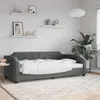vidaXL Letto da giorno grigio scuro 90x200 cm in tessuto Anteprima dell’immagine prodotto 2