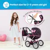 Kinderplay Puppenwagen mit Tasche – höhenverstellbarer Produktbild-Vorschau 3