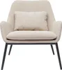 Miliboo - Design-Sessel im beigen Samtdesign mit schwarzem Produktbild-Vorschau 1