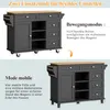 A kitchen cart shown in two modes: one with wheels and one with feet, illustrating its mobility and stability features. Produktbild-Vorschau