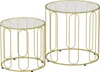 Couchtisch 2er Set rund Glas & Metall, Satztisch Produktbild-Vorschau 12