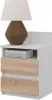 Nachttisch Vicco Monty Weiß/Sonoma 39.6 x 59.1 cm mit 2 Produktbild-Vorschau 5