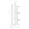 vidaXL Libreria bianca 48x25,5x140 cm Materiale a base di Anteprima dell’immagine prodotto 7