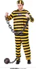 costume de prisonnier jaune et noir à rayures pour hommes Voir les images du produit 7