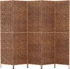vidaXL Paraván 5 ks. Hnědý 205x180 cm Vodní hyacint Náhled obrázku produktu 3
