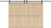 vidaXL Schiebetürbeschlag-Set 400 cm Stahl Schwarz Produktbild-Vorschau 1