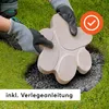 Trittsteine Pfote 4 hübsche Beton Trittplatten im Set Produktbild-Vorschau 3