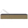 Sonnenliege Poly Rattan Braun und Dunkelgrau Produktbild-Vorschau 6