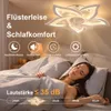 65 cm Deckenventilator mit Licht, Blüten-Design – Produktbild-Vorschau 6