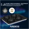 AREBOS Plynová varná doska so 4 horákmi, sklenený povrch, Náhľad obrázku produktu 3