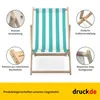Chaise longue - rayures larges - turquoise - pliable - en Voir les images du produit 2