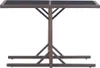 vidaXL Tavolo da giardino marrone 110×53×72 cm in vetro e Anteprima dell’immagine prodotto 1