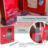 Boîte à clés de secours avec marteau brise-vitre, rouge Voir les images du produit 3