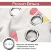 Close-up of curtain grommets with product details. Podgląd zdjęcia produktu