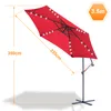 Parasol avec éclairage LED Parapluie 350 cm Parasol de Voir les images du produit 2