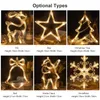 A collage of different Christmas-themed LED light decorations, each with its dimensions listed. Podgląd zdjęcia produktu