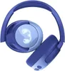 A pair of blue wireless headphones is shown against a white background. Produktbild-Vorschau